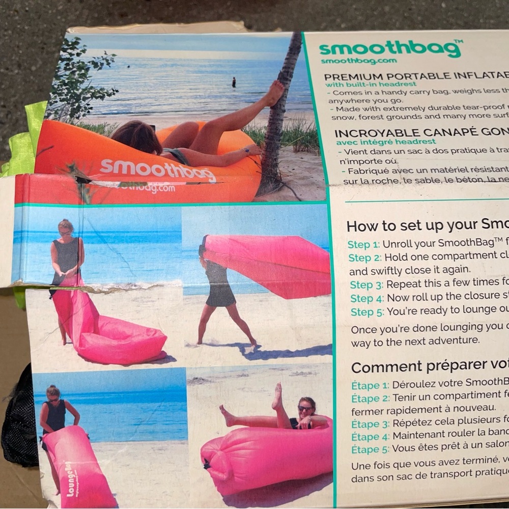 Smoothbag Inflatable lounger Yellow